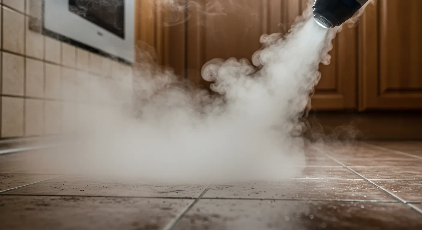 Steam cleaning in the kitchen Steam cleaning in the kitchen
