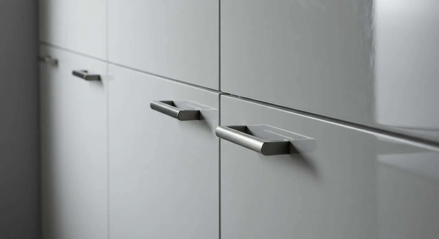 High gloss kitchen cabinets