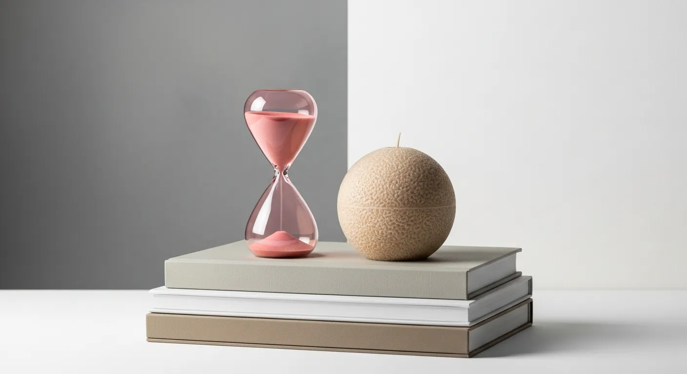 Hourglass on the table